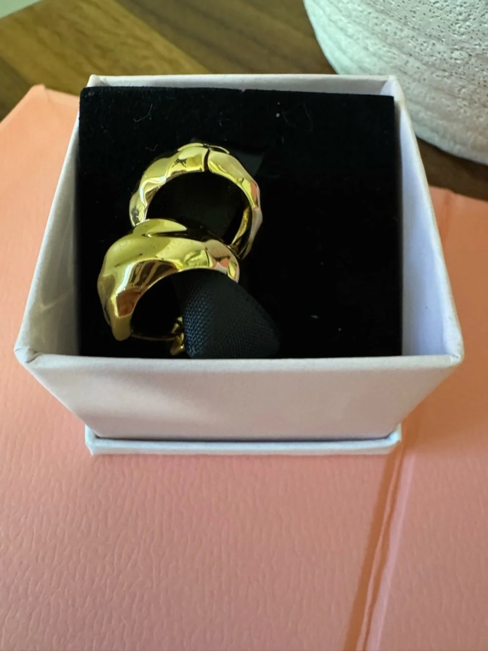 Pandora 14k Gold plated Sculptural Clip Earrings
